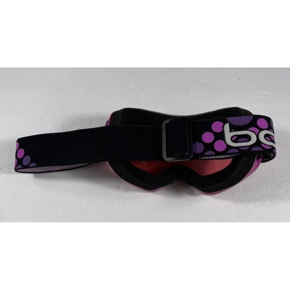 BOLLE SKI GOGGLES Pink Frames Red Clear Lenses Snowboard Black Adjustable Strap